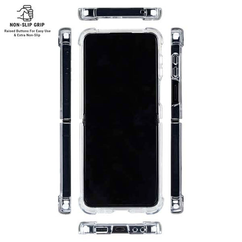 NBA Philadelphia 76ers Distressed Galaxy Z Flip6 Clear Case